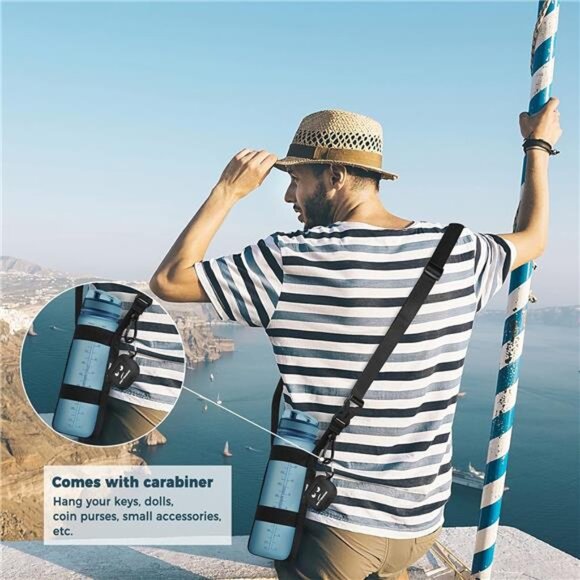 Water Bottle Handle Shoulder Strap,for 12oz-64 oz Hydro Flask Wide Water Bottles - Picture 5 of 8